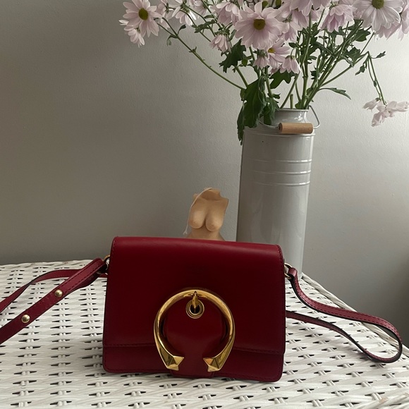 Jimmy Choo Madeline red leather crossbody - Picture 2 of 3